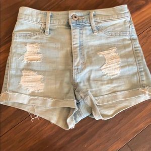 Light blue ripped shorts from Abercrombie kids!